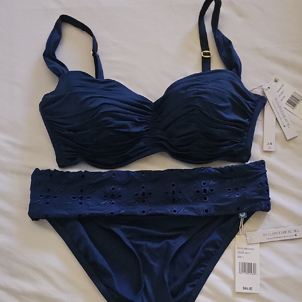 Bleu Rod Beattie Deep Blue Ruched Bikini